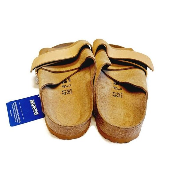 Birkenstock Kyoto Nubuck Suede Leather Sandals Womens 10 Mens 8 Sand Brown - Picture 7 of 10